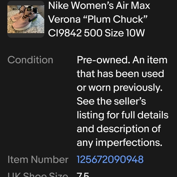 Nike Air Max Verona Plum Chuck - Picture 13 of 14